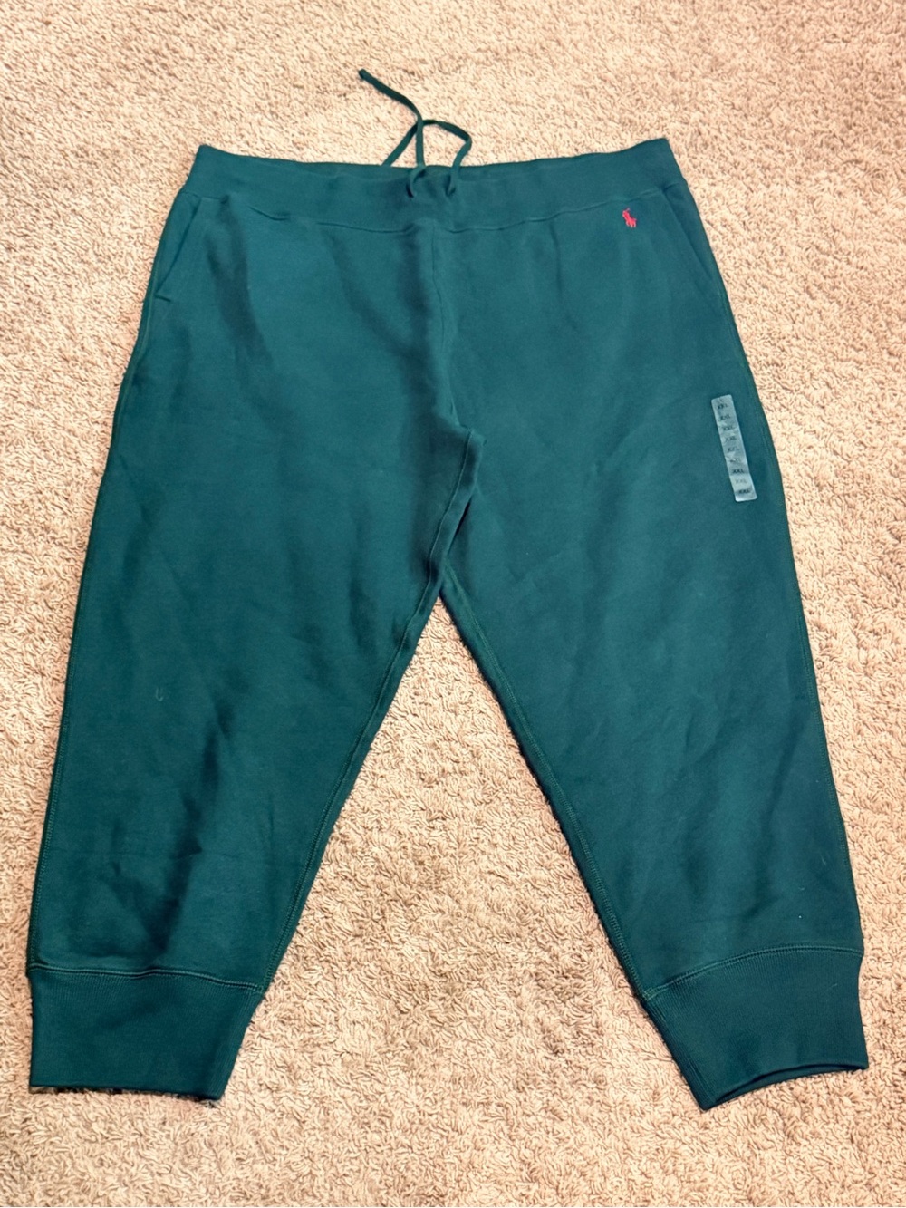 Polo Ralph Lauren Pants Womens XXL Green Joggers Sweatpants Drawstring Pony NWOT - Picture 3 of 6